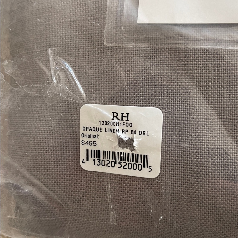 Restoration Hardware RH Belgian Opaque Linen Drapery